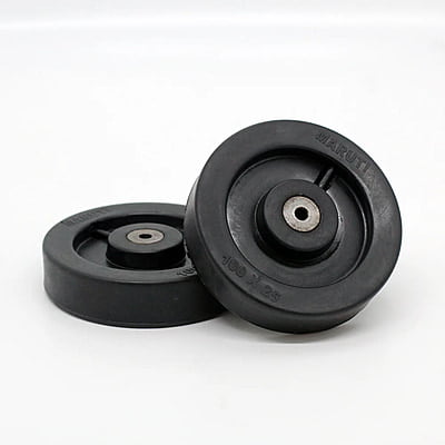 Generic Polypropylene Wheel inculding Hub 4 x 1 in Black (101.6 x 25.4 mm)